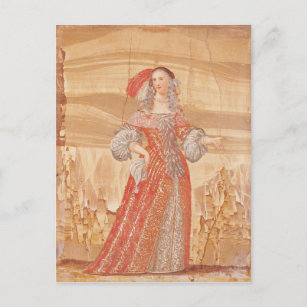 Portrait von Madeleine Bejart als Postkarte