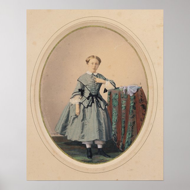 Portrait von Madeleine de Malaret Poster (Vorne)