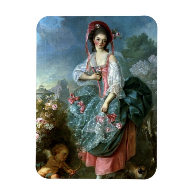 Portrait von Mademoiselle Guimard als Terpsichore, Magnet (Vertikal)