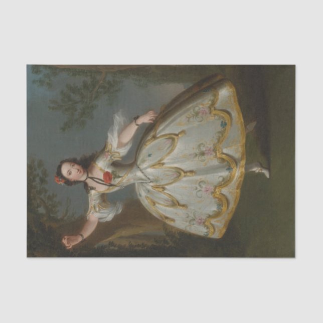 Portrait von Mademoiselle Violette, Edward Haytley Seidenpapier (Vorderseite)