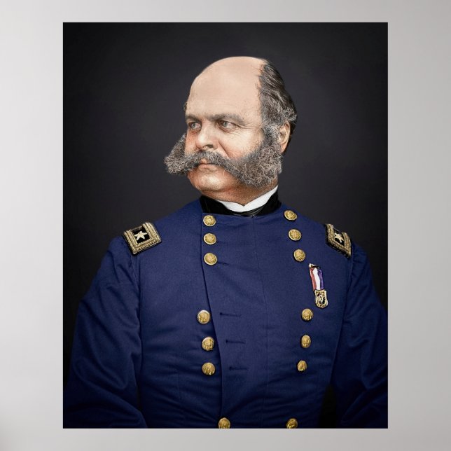 Portrait von Maj. General Ambrose Burnside Poster (Vorne)