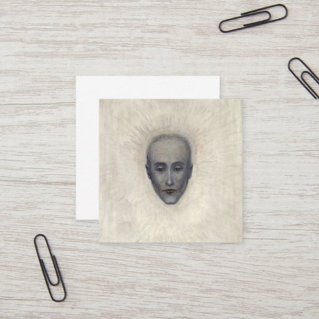 Portrait von Marcel Duchamp von Florine Stettheime Quadratische Visitenkarte (Vorderseite/Rückseite Beispiel)