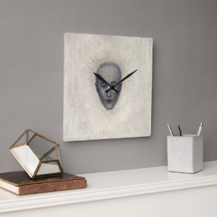 Portrait von Marcel Duchamp von Florine Stettheime Quadratische Wanduhr