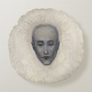 Portrait von Marcel Duchamp von Florine Stettheime Rundes Kissen