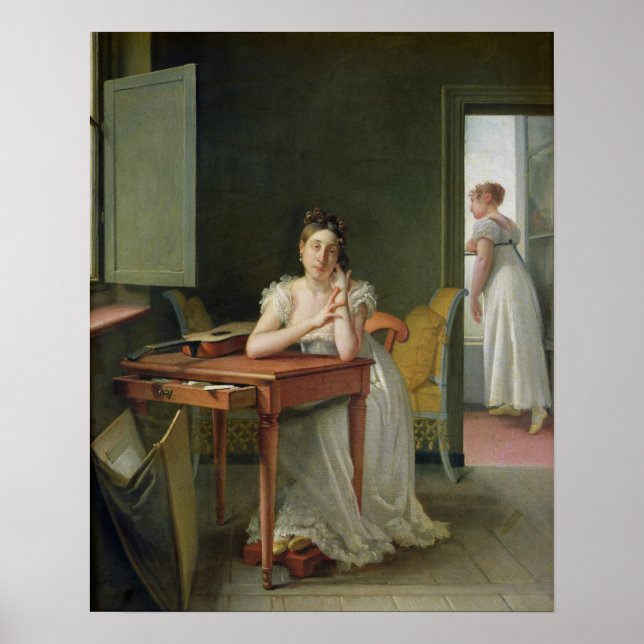 Portrait von Marceline Desbordes-Valmore Poster (Vorne)