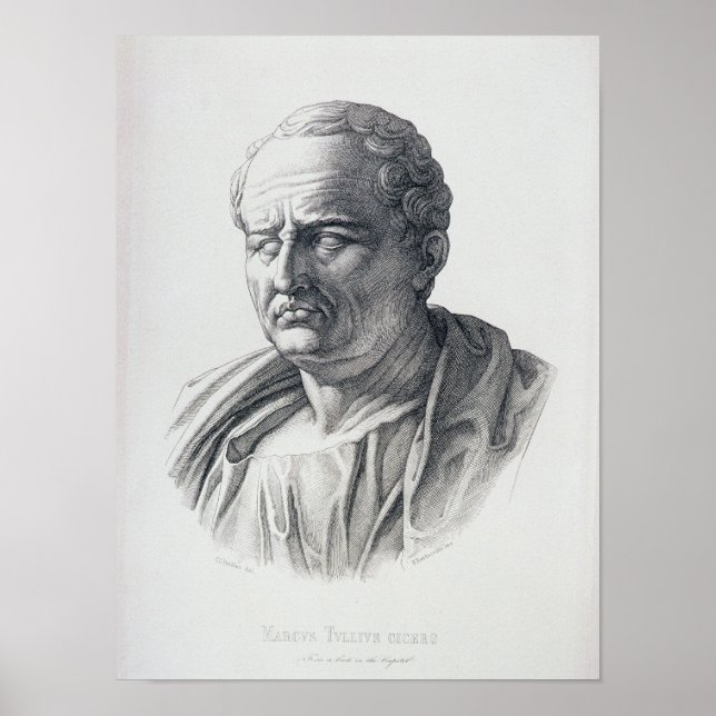Portrait von Marcus Tullius Cicero Poster (Vorne)