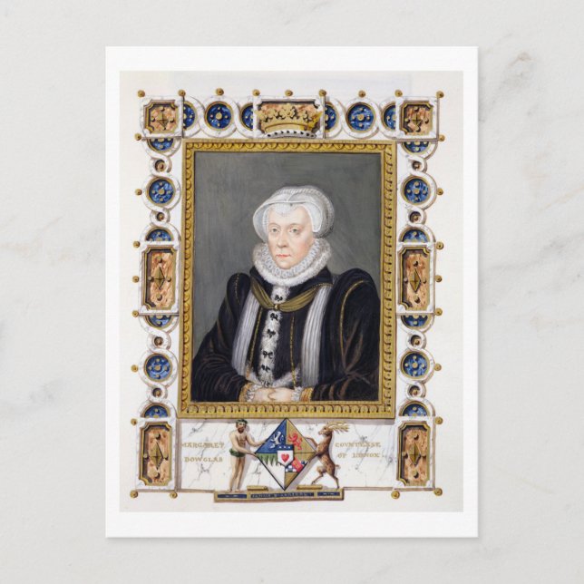Portrait von Margaret Douglas (1515-78) Grafen von Postkarte (Vorderseite)