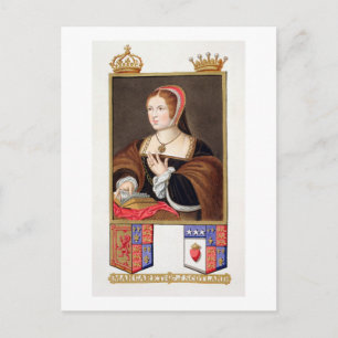 Portrait von Margaret Tudor (1489-1541) Königin vo Postkarte