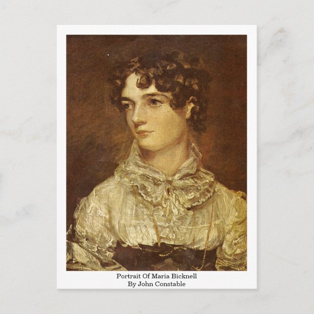 Portrait von Maria Bicknell, von John Constable Postkarte (Vorderseite)