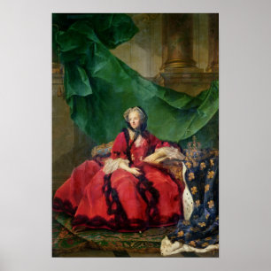 Portrait von Maria Leszczynska im Tagekleid Poster
