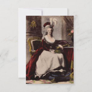 Portrait von Marie Antoinette ~ Einladungen / UAWG