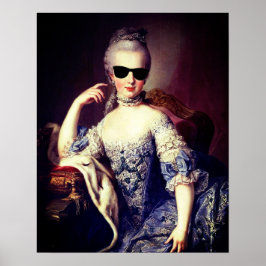 Portrait von Marie Antoinette mit Sonnenbrille Poster