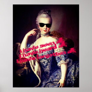 Portrait von Marie Antoinette mit Zitat von Sonnen Poster