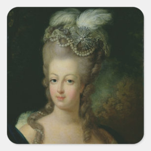 Portrait von Marie-Antoinette Quadratischer Aufkleber
