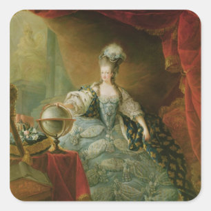 Portrait von Marie Antoinette Queen of France Quadratischer Aufkleber