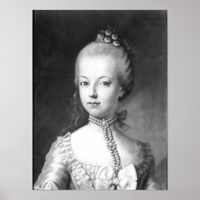 Portrait von Marie-Antoinette von Habsburg Poster (Vorne)