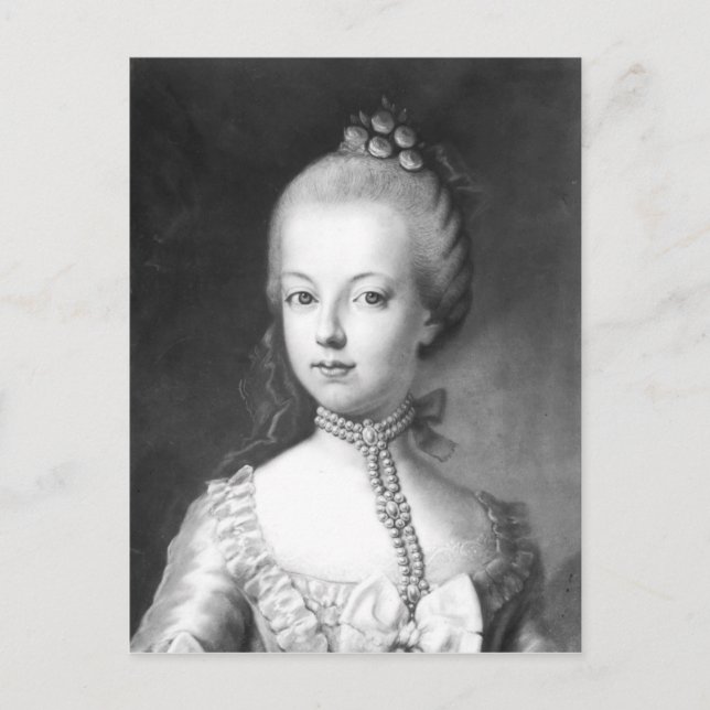 Portrait von Marie-Antoinette von Habsburg Postkarte (Vorderseite)