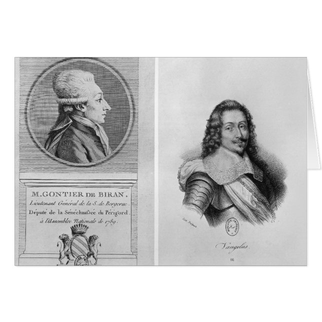 Portrait von Marie Francois Gontier de Biran (Vorderseite (Horizontal))