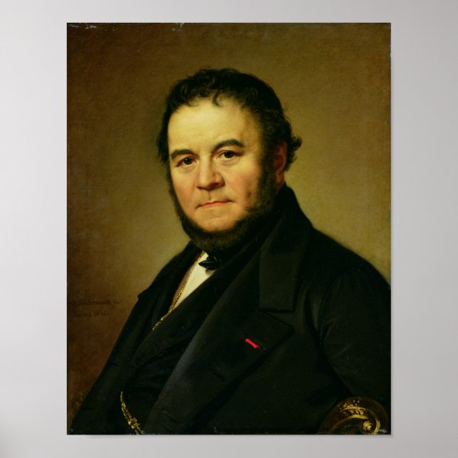 Portrait von Marie Henri Beyle, bekannt als Poster (Vorne)