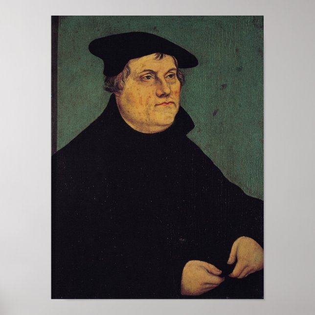 Portrait von Martin Luther 1543 Poster (Vorne)