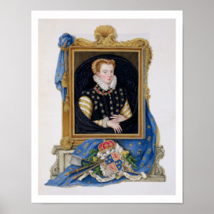 Portrait von Mary Queen of Schotten (1542-87) von  Poster