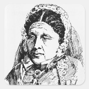 Portrait von Mary Seacole Quadratischer Aufkleber