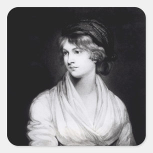Portrait von Mary Wollstonecraft Godwin Quadratischer Aufkleber