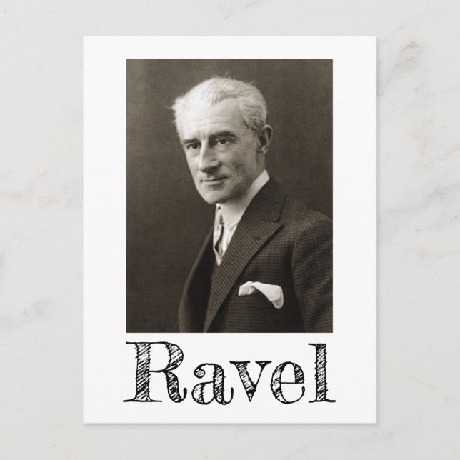 Portrait von Maurice Ravel (c. 1925) Postkarte (Vorderseite)