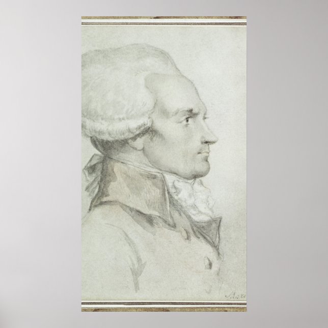 Portrait von Maximilien de Robespierre Poster (Vorne)