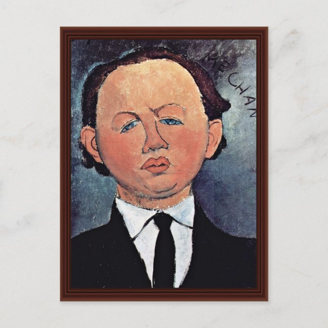 Portrait von Mechanik durch Modigliani Amedeo Postkarte (Vorderseite)