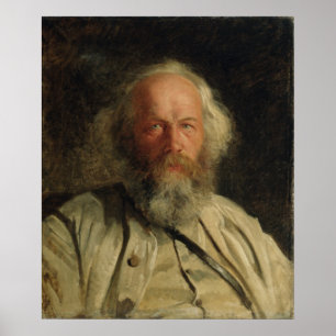 Portrait von Michail Alexandrowitsch Bakunin 1871 Poster