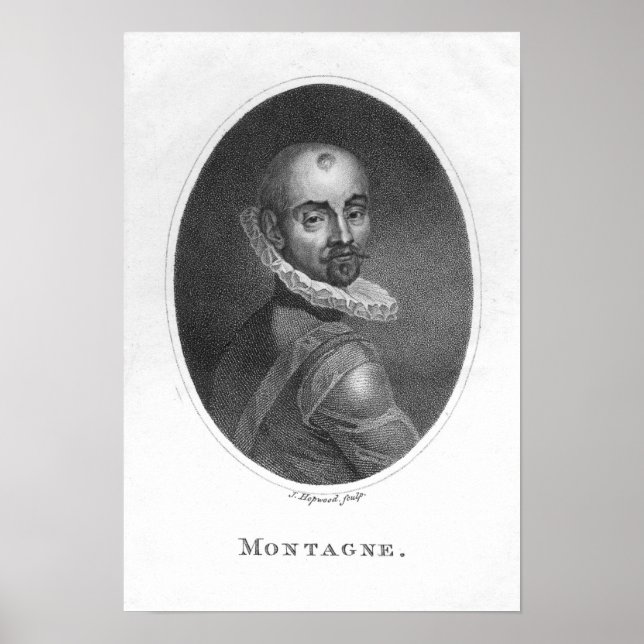 Portrait von Michel de Montaigne Poster (Vorne)