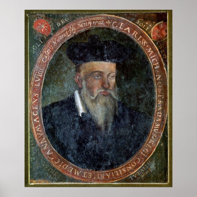 Portrait von Michel de Nostradame Poster (Vorne)