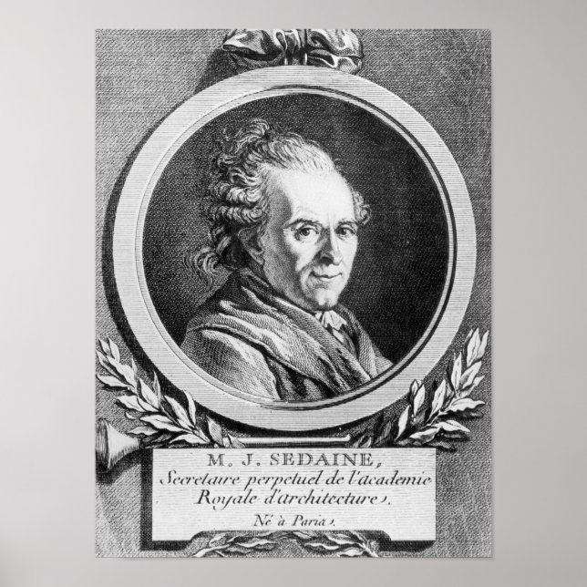 Portrait von Michel-Jean Sedaine Poster (Vorne)