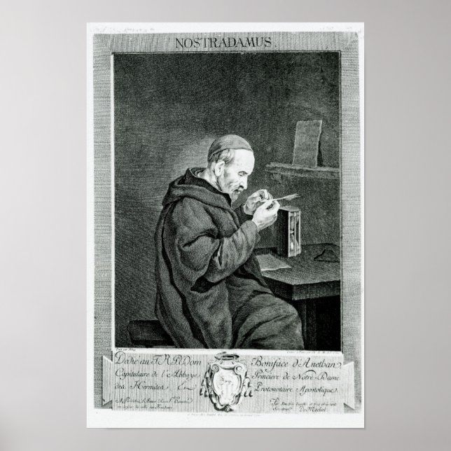 Portrait von Michel Nostradamus Poster (Vorne)