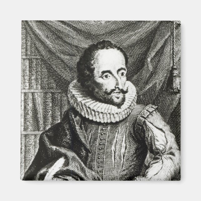 Portrait von Miguel de Cervantes Saavedra Magnet (Vorne)
