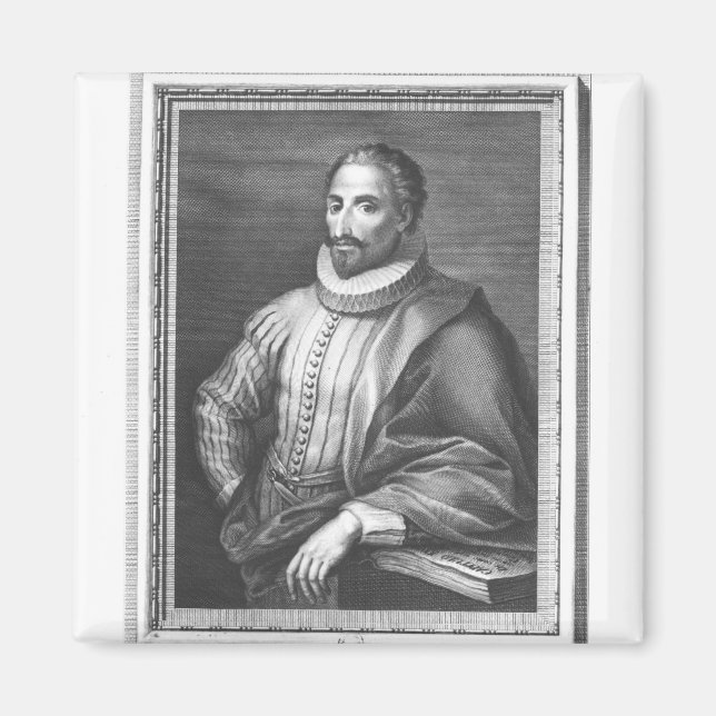 Portrait von Miguel de Cervantes Saavedra Magnet (Vorne)