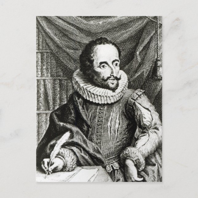 Portrait von Miguel de Cervantes Saavedra Postkarte (Vorderseite)