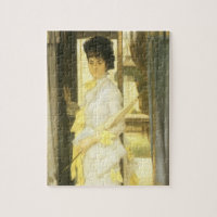 Portrait von Miss Lloyd von Tissot, Vintages Portr