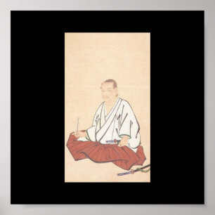 Portrait von Miyamoto Musashi, Edo Periode Poster