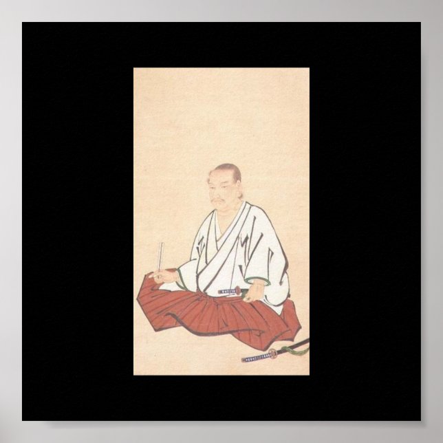 Portrait von Miyamoto Musashi, Edo Periode Poster (Vorne)