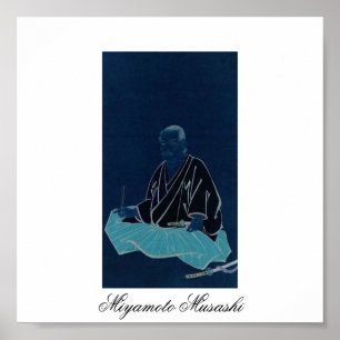 Portrait von Miyamoto Musashi. Edo-Periode. Poster