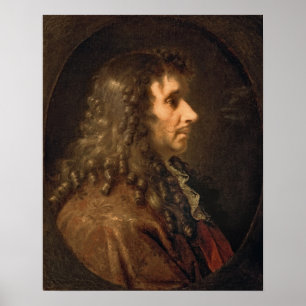 Portrait von Moliere 1660 Poster
