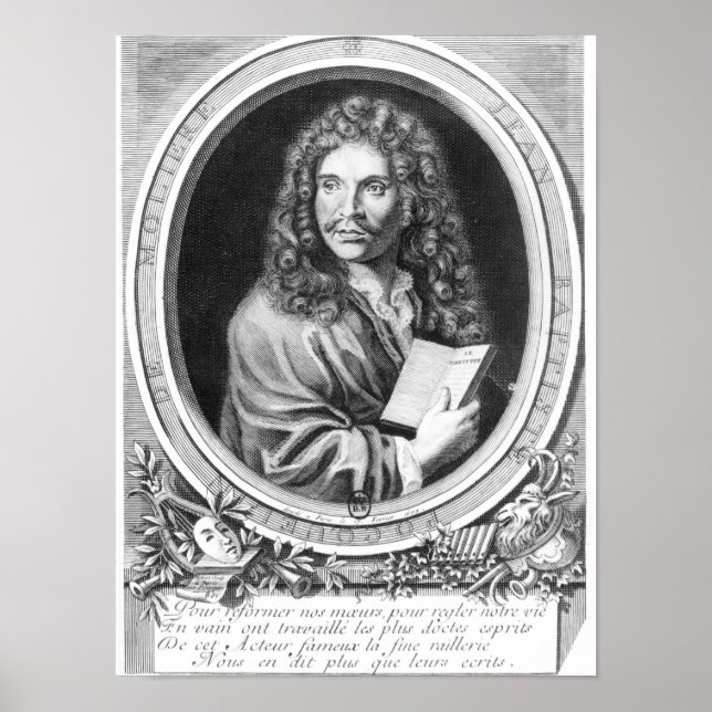Portrait von Moliere Poster (Vorne)