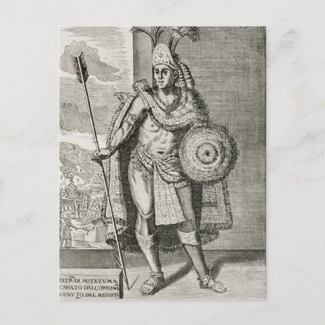 Portrait von Montezuma II Postkarte (Vorderseite)