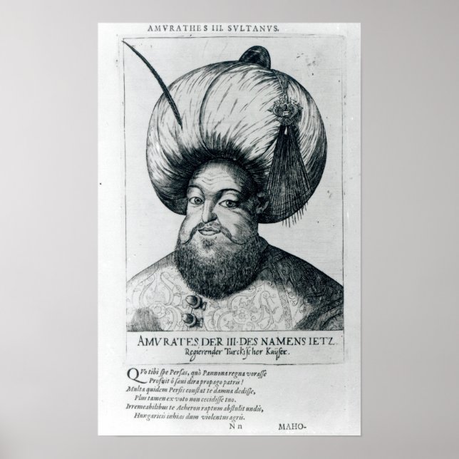 Portrait von Murad III Poster (Vorne)