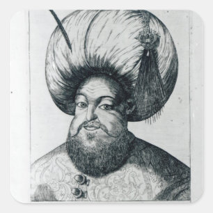Portrait von Murad III Quadratischer Aufkleber