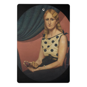 Portrait von Nan Wood Graham von Grant Wood Mini Klemmbrett