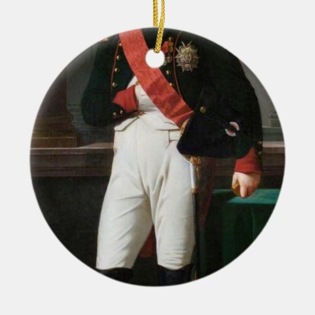 Portrait von Napoleon Bonaparte 1809 Keramik Ornament (Vorne)