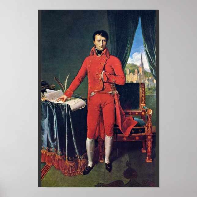 Portrait von Napoleon Bonaparte als erster Konsul, Poster (Vorne)